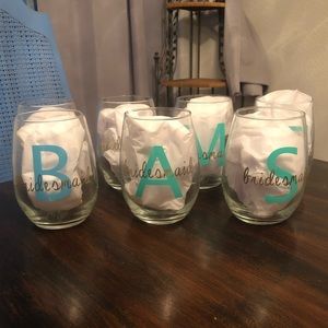 Bridesmaid wine glass